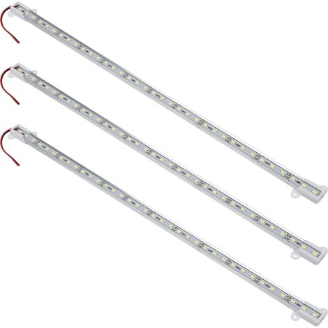 Barre lumineuse rigide en aluminium blanc, 3 LED SMD 5050, 12 V, 50 cm, 3 x 50 cm (1/5)
