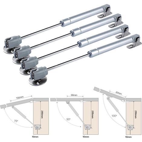 Vérin à gaz 100 N/22 lb pour porte de placard, support pneumatique, 4 pièces (1/5)