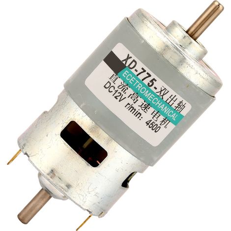 Moteur DC 50W 12V 4500RPM Double Arbre Couple Élevé 775 (1/5)