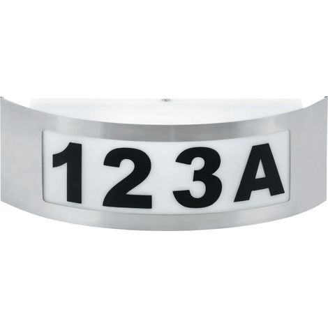 Plafoniera esterna con numero Polux Rono E27 satinata (1/3)