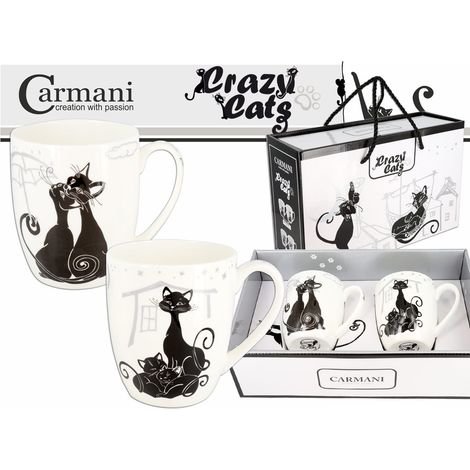 Juego de 2 tazas Carmani - Gatos