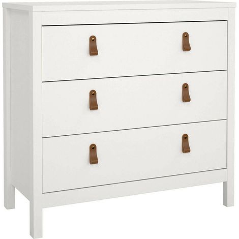 Dmora - Cassettiera Sagar, Settimino multiuso, Comò camera da letto, Mobile con cassetti, 82x38 h80 cm, Bianco