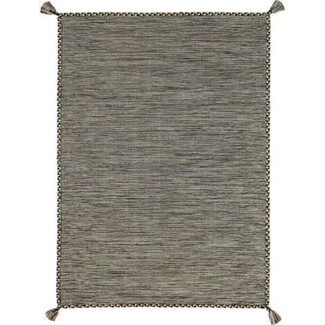 SAHARA - Tapis 100% coton tissé et tressé marron 160x230 (1/5)