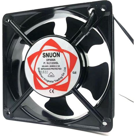 Ventilateur de Chaudière - Haute Température et Silencieux Métal 120x120x38mm - Ailettes Universel - Avec Fils (1/5)