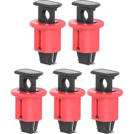 Dispositif de verrouillage de disjoncteur de qualité industrielle, mécanisme à bouton-poussoir standard avec brochage miniature pour disjoncteurs unipolaires (1/5)