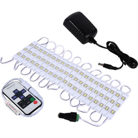 Ruban Lumineux LED Blanc - 3 m - Pour Miroir de Maquillage - Adhésif Autoportant - Alimentation Incluse (1/5)