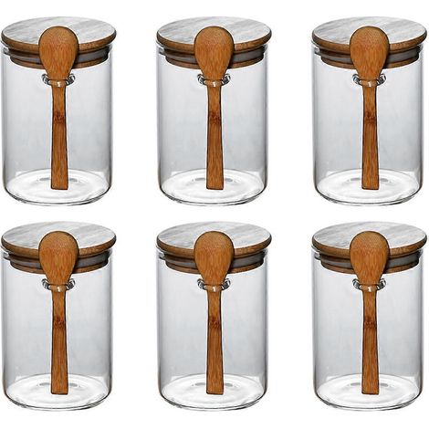 Bocaux à épices en verre, bocaux de rangement en verre, bonbonnière (1/5)