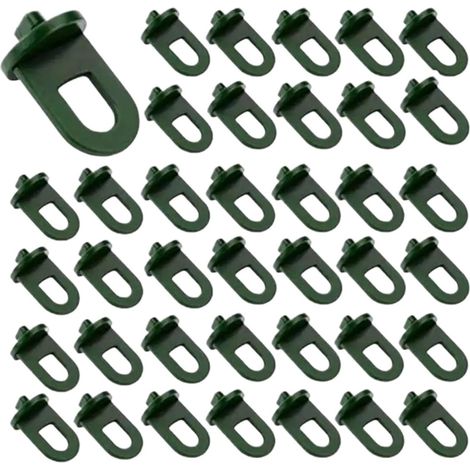Packung mit 50 Kunststoff-Clip-Clips zum Aufstecken für Blumentöpfe, Gartenbedarf (1/4)