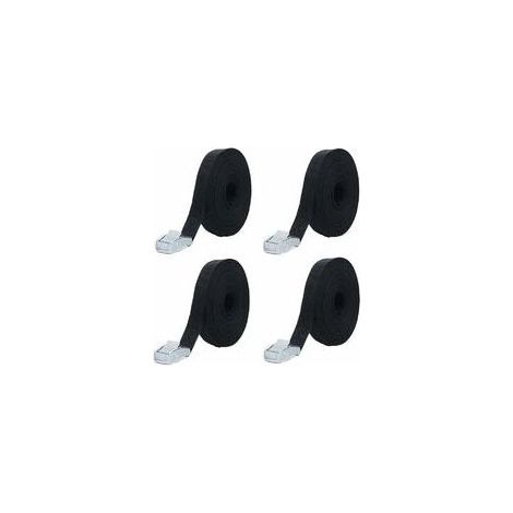 Lot de 4 sangles de fixation 2M pour sangles de tension, idéales pour la fixation au portevélos, portebagages arrière de voiture, sangles de serrage pour vélo, dégagement rapide, sangle d\'arrimage (1/4)