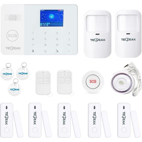 Kit de Alarme pour Maison sans Fil, Wi-FI/GSM Alarme avec sirène de sécurité fournit Un Moyen très Efficace pour protéger Votre Maison et Votre Bureau (1/5)