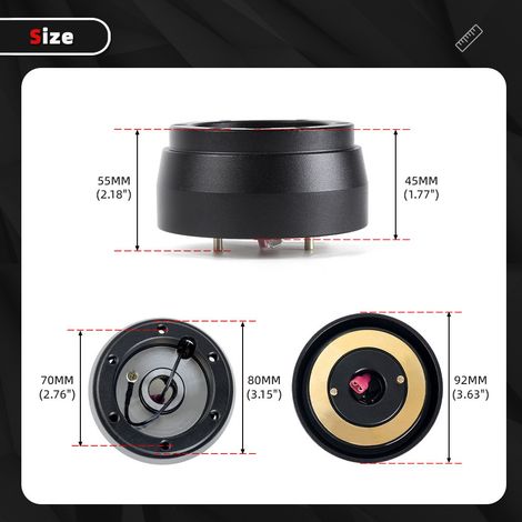 Car spare parts: Steering wheel base, 142H steering wheel adapter for Datsun (one pack)--BIEMMEDUE (1/4)