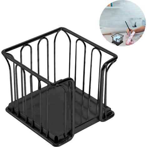 Boîte à notes, boîte à notes créative en métal, boîte à papeterie, panier de rangement pour bureau à domicile ou bureau, porte-stylo, organisateur décoratif (1/5)