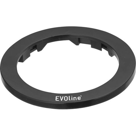 Evoline One Abdeckring ø 59mm H 4 mm für Einbau-Steckdosen, Kunststoff schwarz