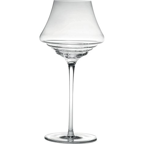 Zafferano Esperienze Verre À Pied Pour Spiritueux Et Vins De Paille 35 Cl, Design Fond Ondulé, Lot De 6 Pièces En Verre Cristallin Sonore Haut.