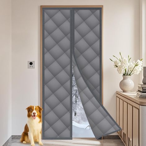 Rideau de Porte magnétique Isolant Thermique, Rideau Thermique Isolant Anti froid et Chaleur, Rideaus Thermiques anti Froid, Énergie pour Porte Balcon ou Terrasse, 75 200CM (1/5)