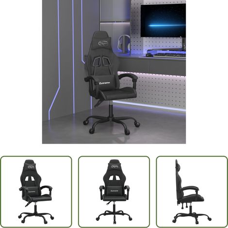 Gamingstuhl Kunstleder - Gaming-Stuhl Schwarz Kunstleder (1/5)