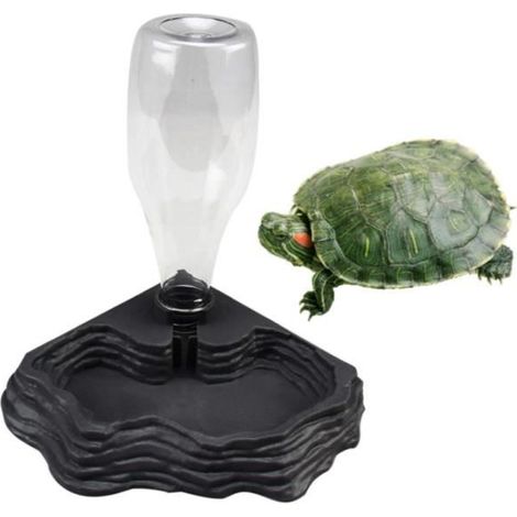 Distributeur d'eau pour Reptile, Abreuvoir Tortue, Mangeoire Gamelle Tortue Terrestre, Anti Debordement Plastique Bol Accessoire (1/4)