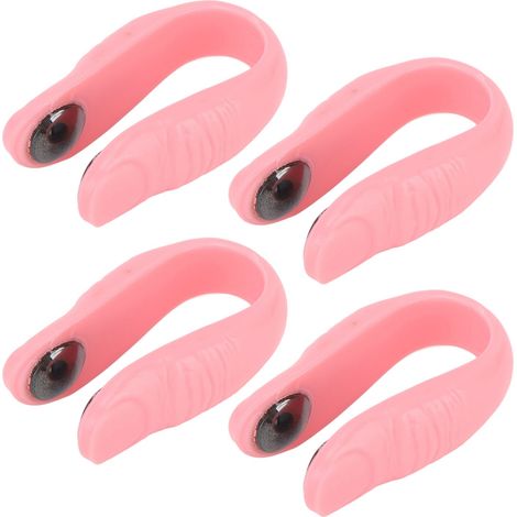 Lot de 4 pinces magnétiques d'acupression pour les points de pression des mains, réduction du stress, soulagement des maux de tête et des migraines (rose). (1/5)