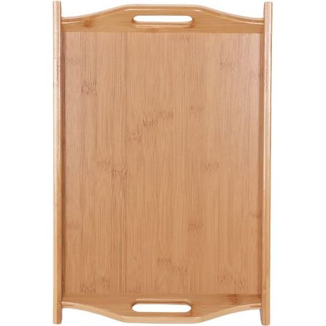 1 plateau bambou rectangle, poignée intégrée, service thé café, design naturel et écologique, idéal pour réceptions et intérieur (1/5)