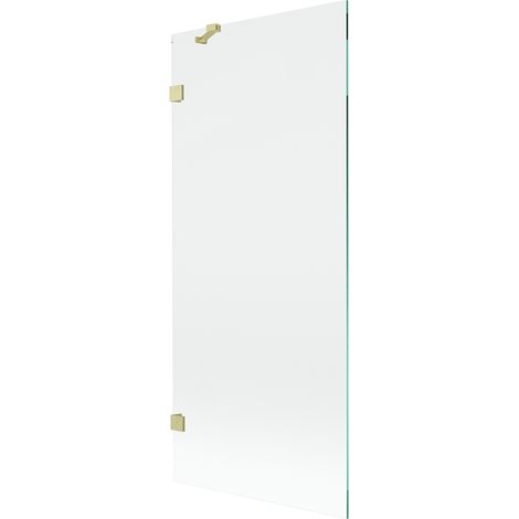 Mexen Lunar Badewannenfaltwand 1-flügelig 80 x 150 cm, transparent, gold gebürstet - 897-080-000-55-00 (1/5)