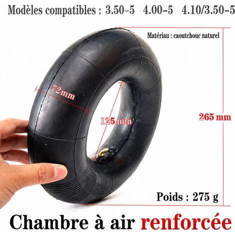 Chambre à air 4.10/3.50-5 renforcée caoutchouc naturel diable chariot 12 pouces charge 120 kg 300 g – Livraison gratuite (1/5)