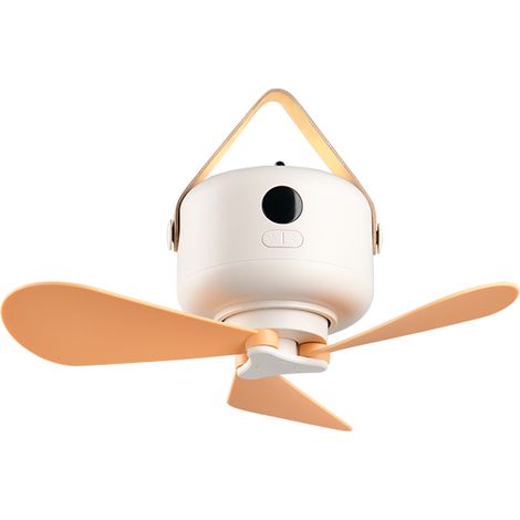 Plafonnier led ventilateur 05w 60lm 4000k 27cm blanc rechargeable usb c telecommande ip20 - trio rena 217581687 217581687 217581687 217581687 217581687 (1/4)