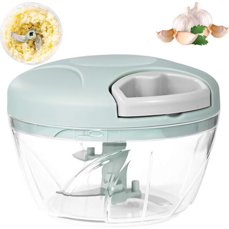 APEX Hachoir Oignon Manuel, Presse Ail 520ML de 3-Lames, Pour Oignon Salade,Pesto, Persil, Saucisson Aliments pour Bébés (Vert) (1/5)
