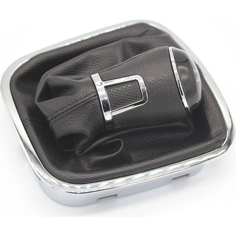 Cache-poussière pour pommeau de levier de vitesses Volkswagen Polo 6C, noir électroplaqué, boîte 6 vitesses, vendu à l'unité.