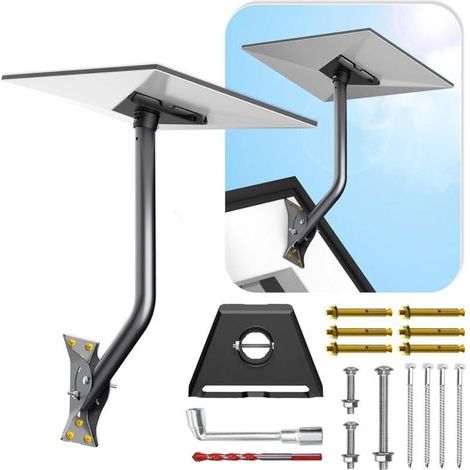 Support Gen 3 pour Starlink – Kit de montage mural/toit réglable – Alliage d'aluminium – Longueur 18 pouces – Adaptateur tube inclus - GEN 3 EN