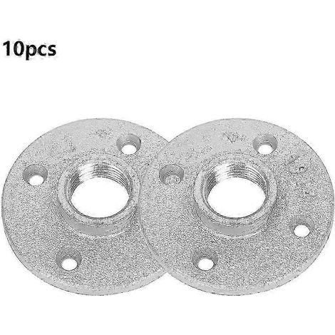 Base de brida DN20 de 4 orificios con rosca BSP de 3/4" - 10 piezas de herramientas de ferretería para sistemas de plomería y tuberías
