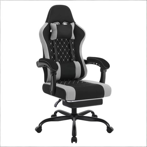 CAIziChaise de bureau pivotante, chaise informatique ergonomique, chaise gaming de massage (chaise de bureau uniquement) (1/5)