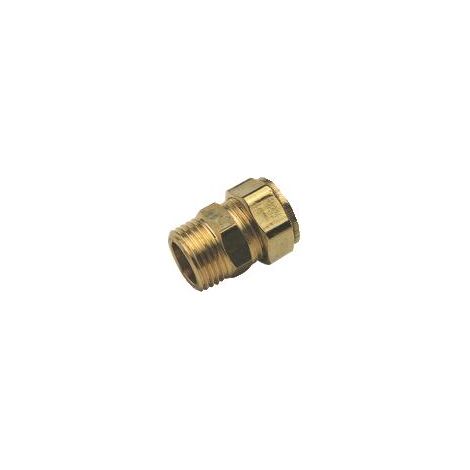 Raccord droit laiton bicone - Ø14 - M12/17