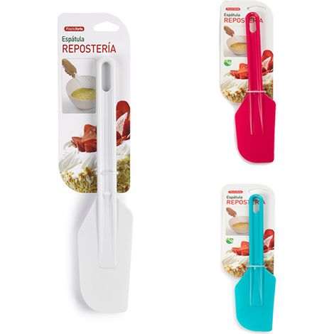 PLASTICFORTE espatula reposteria 26 cm surtida , Espátula repostería 26 cmPerfecto accesorio para elaborar sus postresColor blancoFácil limpiezaApta para lavavajill (1/3)
