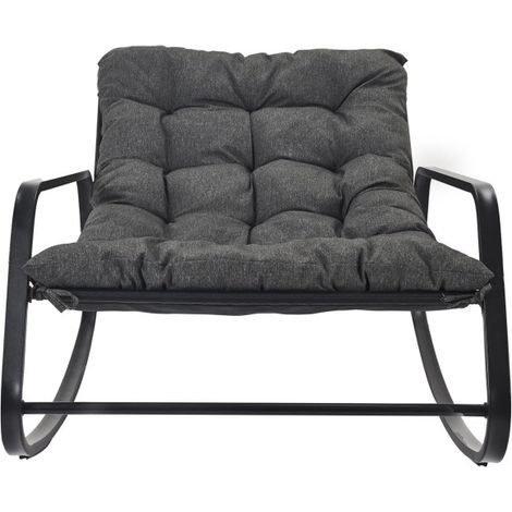 Fauteuil à Bascule Design "Miami" 130cm Gris (1/5)