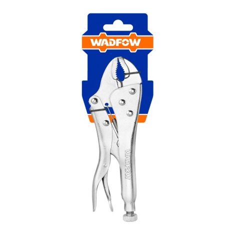 Pince étau WADFOW 250 mm, acier au carbone, mâchoires courbées, nickelée, HRC 38°-HRC 48° (1/3)