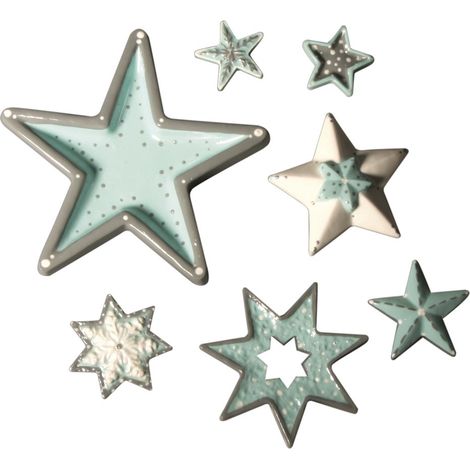 Moule en plastique PE-LD: Etoiles, 7 motifs 3-13 cm transparent, 36022000