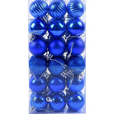 36 adornos navideños de plástico irrompible, de 4 cm, para decoración de árboles, bodas y fiestas. (1/5)