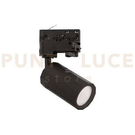 GFA1591 PROIETTORE PER SISTEMA BINARIO 200-240V IP20 1 LUCE ATTACCO GU10 NERO OPACO D.5,6CM