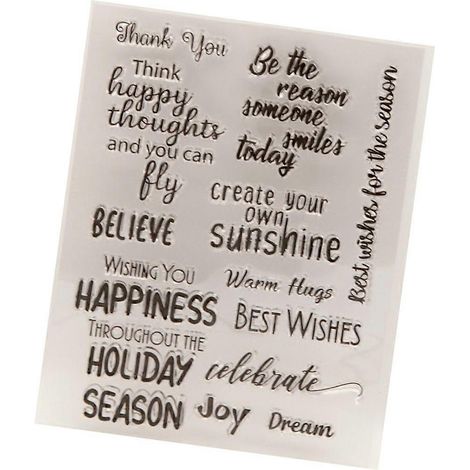 Bénédiction Mots Tampon Silicone Clair Fond Décoratif Tampon Transparent Scrapbooking Artisanat