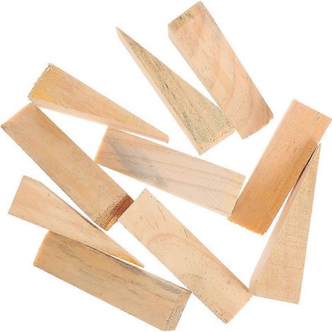 Cale de porte en bois compatible avec butée de porte antidérapante (60 pièces) (1/5)