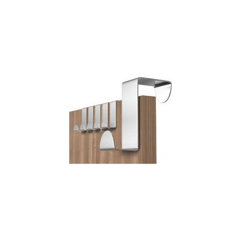 Crochet Porte, 6 Pièces Porte Manteau pour Porte Acier Inox Patere Porte pour Porte Standart, Tiroir, Placard Armoire, pour Cuisine Salle de Bains Chambre à Coucher, Argent (1/5)
