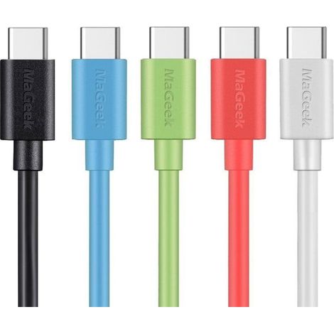 TRAHOO-® (Lot de 5, 1,0m Câbles USB Type C vers USB 2.0 de Données et Charge pour Samsung Galaxy S8, S8 Plus, Nexus 6P, LG G6[J466] (1/5)