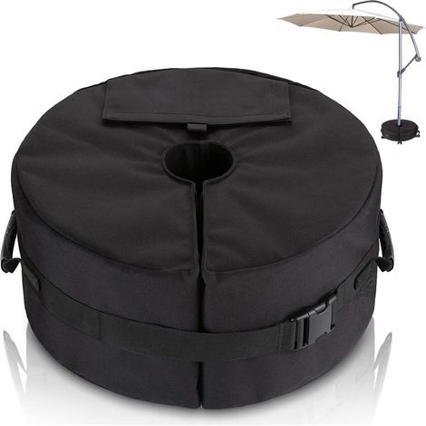 Sac de Poids de Base pour Parasol - Diamètre Réglable Ouverture latérale Poids de La Base du Parasol - Support de Poids de Parasols de Jardin Extérieur pour Patio - Sacs de Sable Jusqu'à 40 kg (1/5)