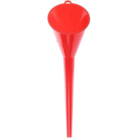 Entonnoir à long col, mains libres, kit universel d'entonnoirs en plastique pour les moteurs à essence des voitures, entonnoir à long col en plastique multifonctionnel (rouge). (1/2)