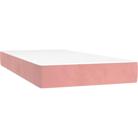 Maison Exclusive - Materasso a Molle Insacchettate Rigidità Media Rosa 90x200x20 cm in Velluto (1/5)