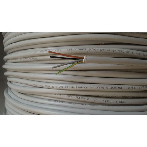 Cavi al metro cavo fg16or16 multipolare fg16 4 conduttori da 1.5mmq con giallo verde fg7-4gx1,5 fg16or16-4gx1,5