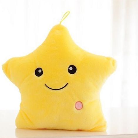Coussin étoile lumineux LED en peluche douce, veilleuse pour enfants, forme étoile, coussin décoratif et confortable pour chambre d'enfant (1/5)