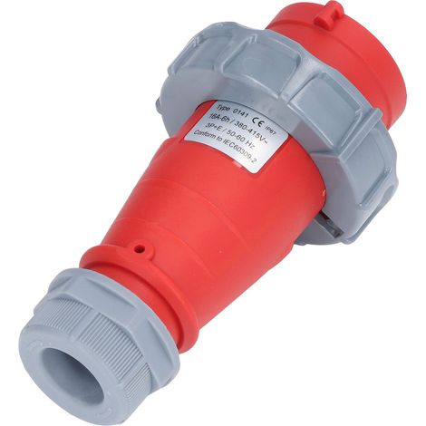 Connecteur industriel IP67 étanche, prise d'aviation à montage dissimulé, 4 broches 3P + E AC 380415V 16A