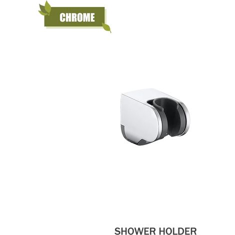 (Support chromé uniquement) Douchette ABS Or brossé Chrome Blanc Noir 7 jets Douchette murale avec support réglable (1/5)