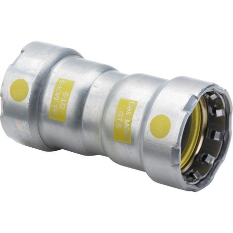 Viega Megapress G-Manguito, DN 20 Acero sin alear, recubrimiento de zinc-níquel Modelo 4615, 738624